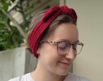 The Waffle Head Wrap - KNITTING PATTERN // knit headband pattern, women, unisex, knitting, waffle stitch headband, hair tie