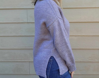 KNITTING PATTERN - The Kal Pullover // knit sweater pattern, long sleeve, size inclusive, sweater, oversize, unisex, pullover knit