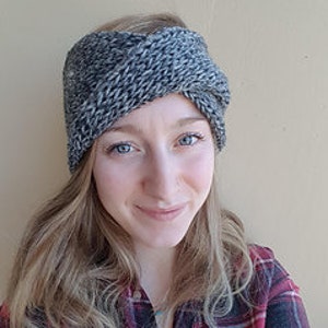 KNITTING PATTERN - The Mayne Twist Headband // Twist Headband, knit earwarmer, cozy earwarmer, headband, medium weight headband, knitted