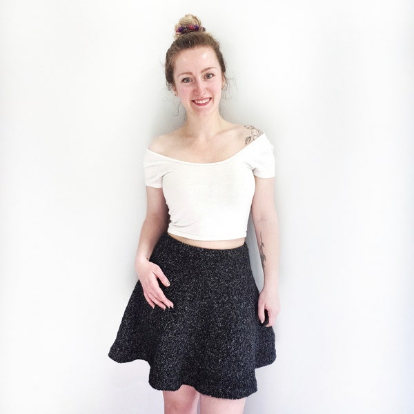 KNITTING PATTERN - The Flirt Skirt // knit skirt pattern, a-line skirt, girls, womens, summer skirt, flared skirt, work skirt, skater skirt