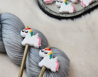 Unicorn Stitch Stopper Set | Knitting Tool | Needle Stopper | Accessory | Maker Tool | Craft Supplies | Point Protector