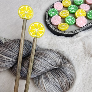 Fruit Stitch Stopper Set Knitting Tool Needle Stopper Accessory Maker Tool Craft Supplies Lemon, Lime, Orange, Grapefruit image 4