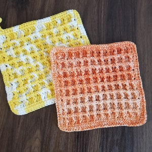 CROCHET PATTERN The Waffley Cute Dishcloth // dishcloth pattern, washcloth, waffle stitch, crochet pattern, dishcloth, spa cloth, cotton image 10