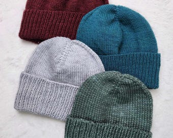 KNITTING PATTERN - The Northern Attitude Beanie // knit beanie, wool hat, knit toque, knit hat, worsted, DK, bulky weight, 8 sizes