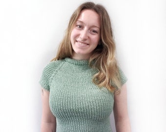 BREIEN PATROON - Het Rizzo Tee//gebreid truipatroon, korte mouw, lange mouw, geribd, maat inclusief, raglan, bijgesneden, getailleerd, gebreid