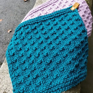 KNITTING PATTERN - The Double Fleck Dishcloth // dishcloth pattern, washcloth, knit pattern, dishcloth, spa cloth, cotton, knit dishcloth
