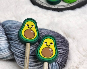 Foodie Faces Stitch Stopper Set | Knitting Tool | Needle Stopper | Accessory | Maker Tool | Craft Supplies | Fruits and Veggies