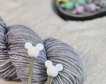 Mouse Stitch Stopper Set | Knitting Tool | Needle Stopper | Accessory | Maker Tool | Craft Supplies | Point Protector