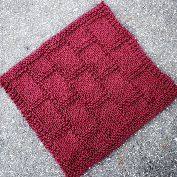 BREIEN PATROON - The Exposed Brick Dishcloth // vaatdoekpatroon, washandje, breipatroon, vaatdoek, spadoek, katoen, gebreide vaatdoek