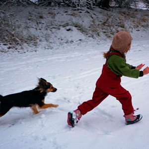 Bio Kinder Latzhose Winter / Schneehose / Skihose Mädchen, Jungen 98-128, Schneeanzug, Winter Kleidung, Winter Hose, Bild 3