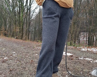 Wollwalk Damenhose Anthrazit