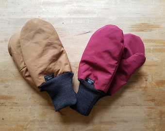 Organic snow gloves/mittens with thumbs for children