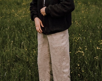 Natural colored women's pants made of hemp - similar to linen