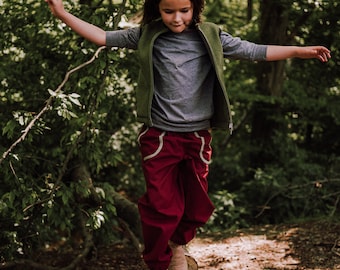 Organic Plastic-Free Kids Outdoor Waistband Pants