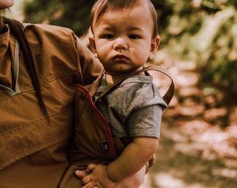 Organic Baby Outdoor dungarees made of rainproof cotton, plastic-free, sustainable baby clothes