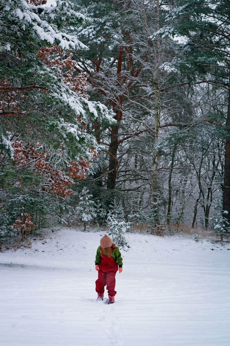 Bio Kinder Latzhose Winter / Schneehose / Skihose Mädchen, Jungen 98-128, Schneeanzug, Winter Kleidung, Winter Hose, Bild 2
