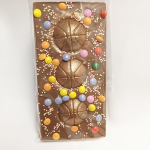 Chocolate basketball bar, novelty present gift idea for him, her, men, birthday gift, thank you teacher gift, Easter gifts.