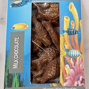 Belgian Milk Chocolate Fish, Novelty Fishing Gift