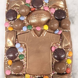 Personalised rugby chocolate slab, international rugby, birthday gift, rugby league fan gift, fathers day.