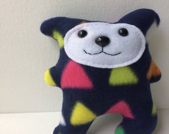 Small Navy Triangle Bear plushie | fort softie