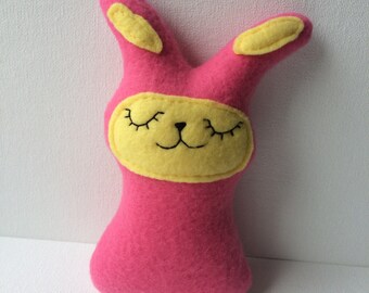 Hot pink small bunny plushie