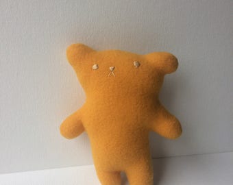 Yellow little bear softie | fort softie | mustard bear stuffed animal