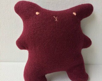 Maroon Small Bear stuffed animal | fort softie