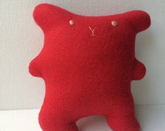 Red small bear plush toy | fort softie