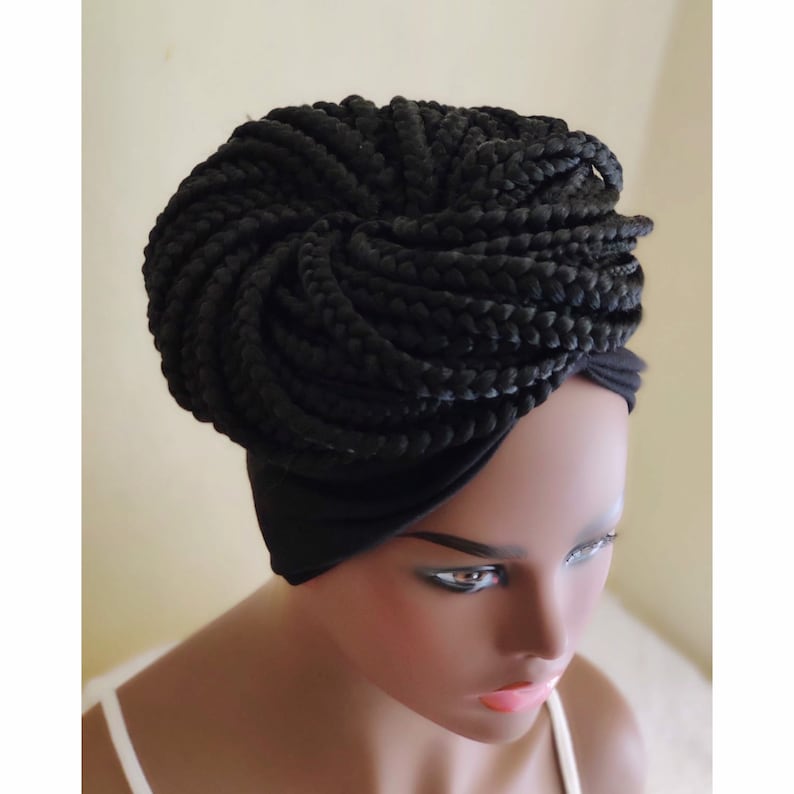 2in1 wrapwig braid braided wig headband wig Afro wig Etsy