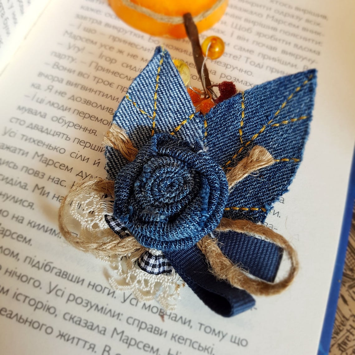 Denim Brooch Jean Brooch Handmade Recycled Denim Jeans Etsy