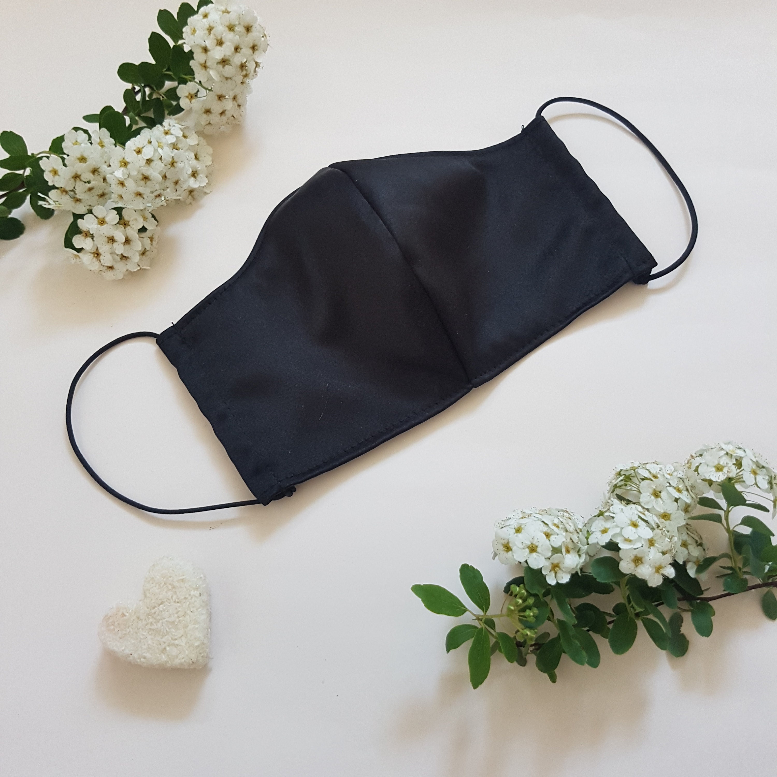 Bride and groom face mask Black White face mask Embroidered Etsy