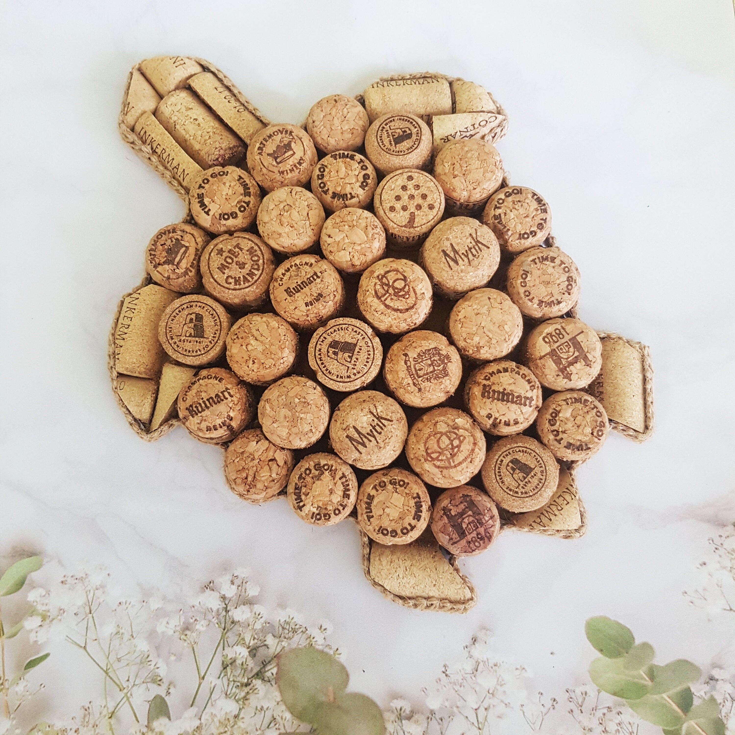 Tortoise Wine Cork Wall Decor Wine Cork Message Board Wine Etsy