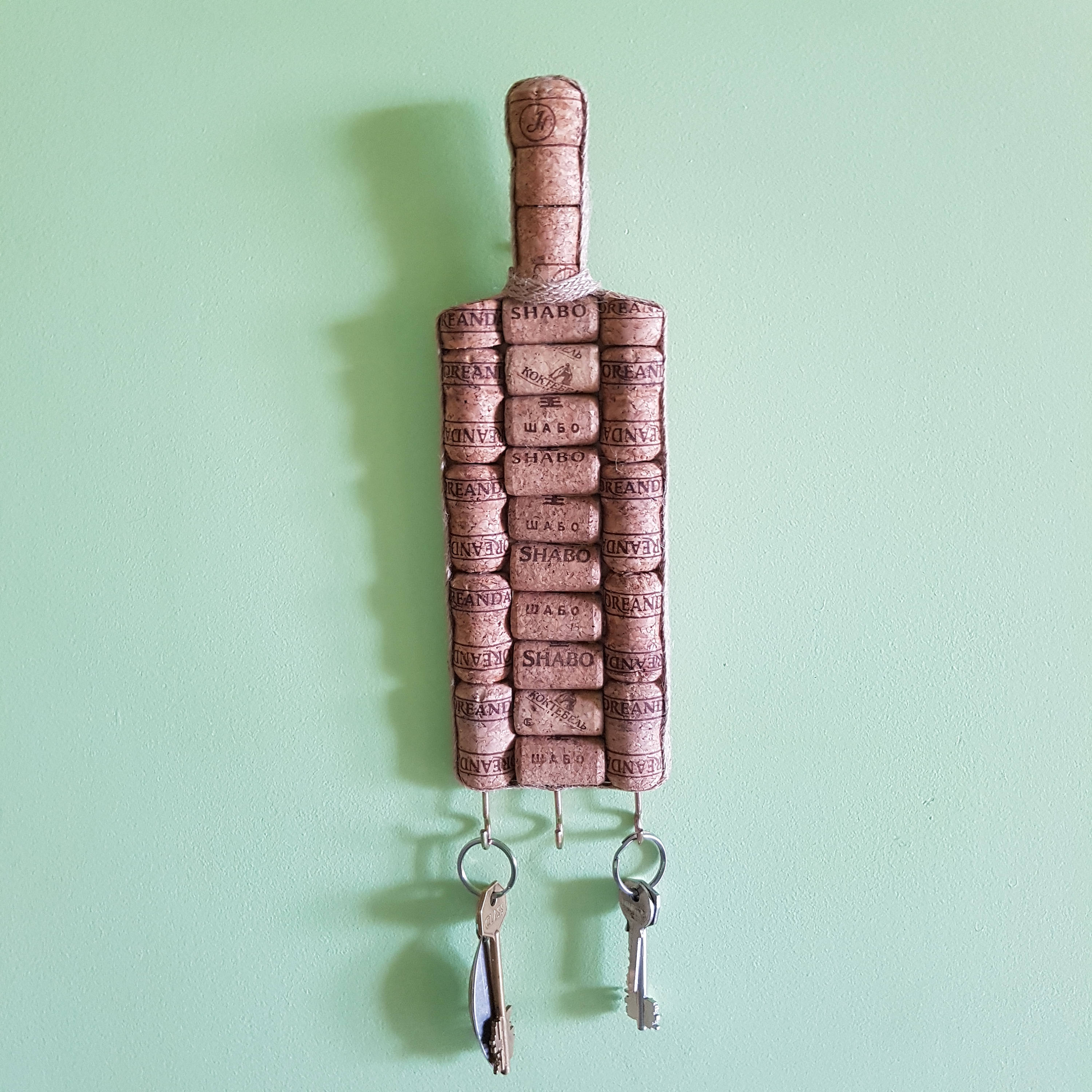 Wine Cork Wall Organizer Wine Cork Message Board Key Etsy