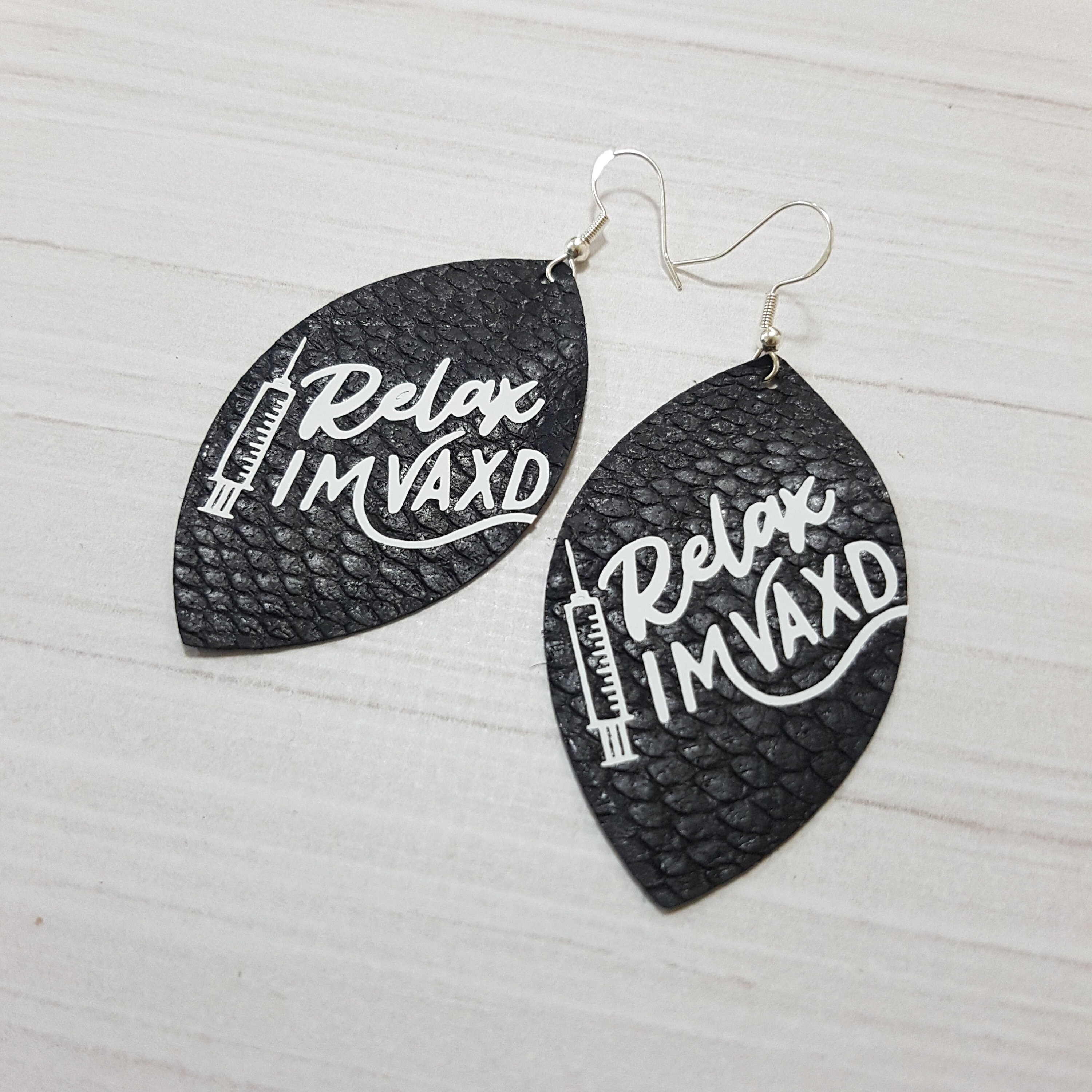 Fully vaccinated earrings Covid-19 earrings Vaccination | Etsy