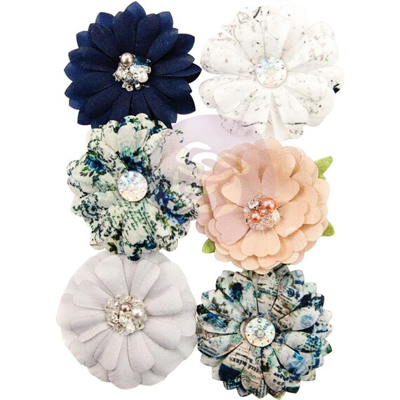 scrapbooking Mixed colours Fabric flower embellishments crafting projects