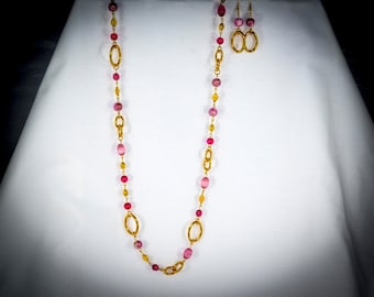 Pink and Gold Asymmetrical - PK14