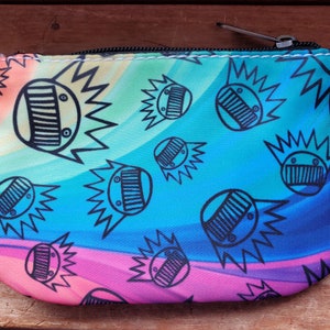 Cartera pequeña Ween Boognish para monedas/tarjetas - remolino de arcoíris de neón