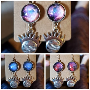 Ween Boognish Earrings - nickel-free, stainless steel fish hooks - The Rift - choose your colorway