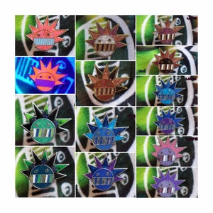 Hand-painted blacklight reactive and/or color changing Ween Boognish pin - choose your colorway