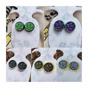 KGLW King Gizzard and the Lizard Wizard Cyboogie stud post earrings - nickel free and on stainless steel posts - choose your color