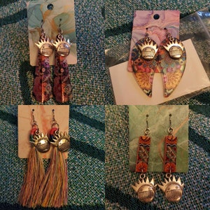 Ween Boognish drop dangle earrings on nickel-free stainless steel fishhooks - Colorpop - choose one