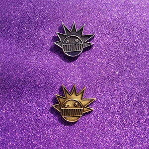 Ween Boognish pin - raw antique silver and antique gold