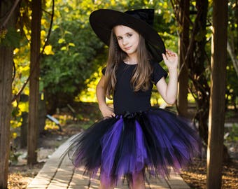 Witch Tutu - Halloween Tutu Baby Girl - Purple and Black Tutu