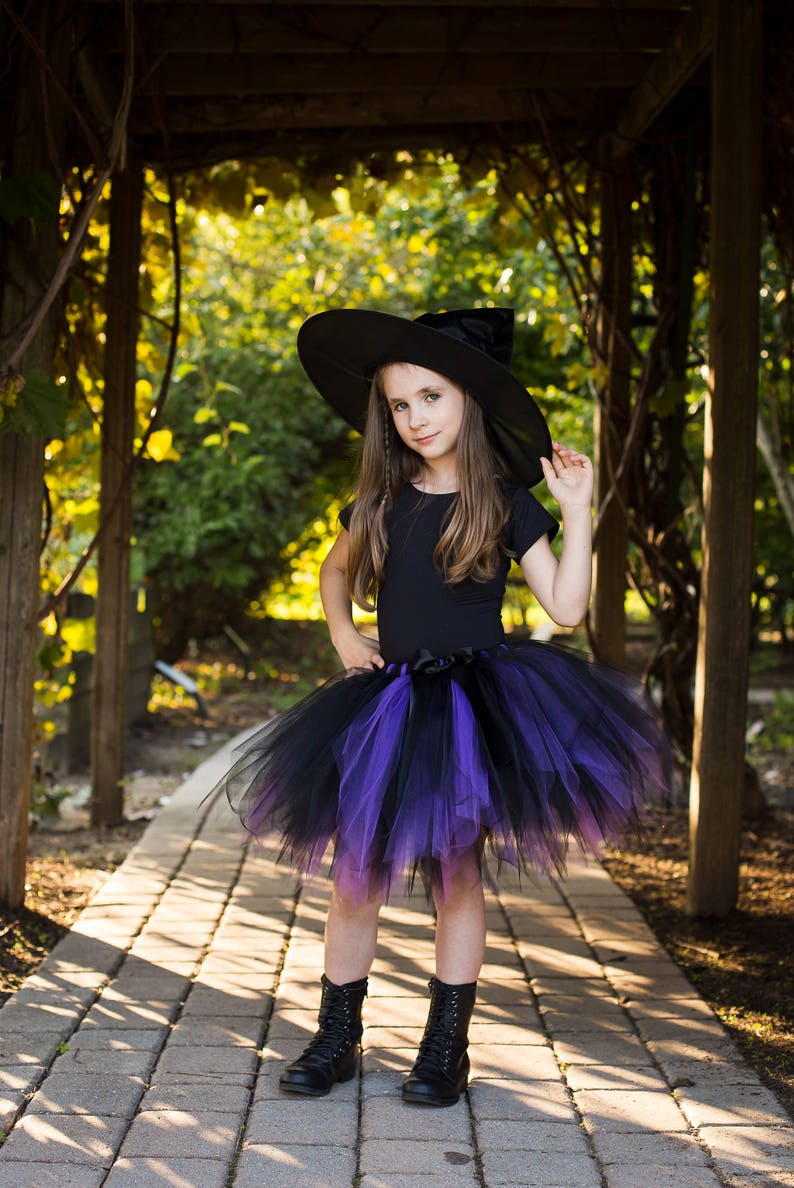 Witch Tutu Halloween Tutu Baby Girl Purple and Black Tutu Etsy
