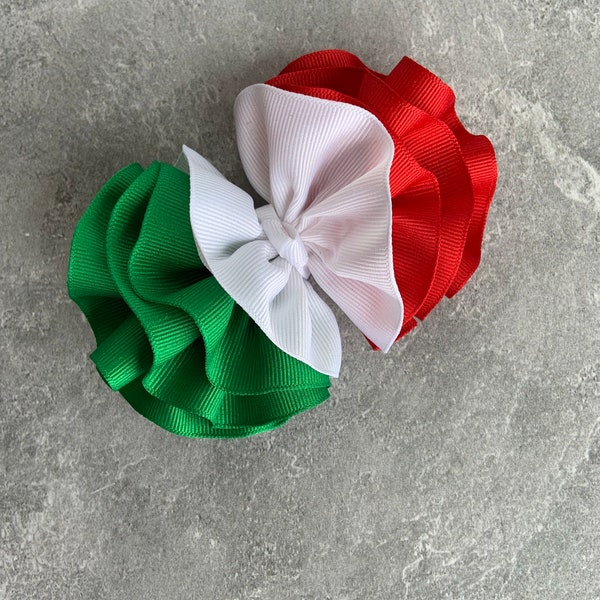 Flag of Italy Hair Bow - Italy Themed Gifts