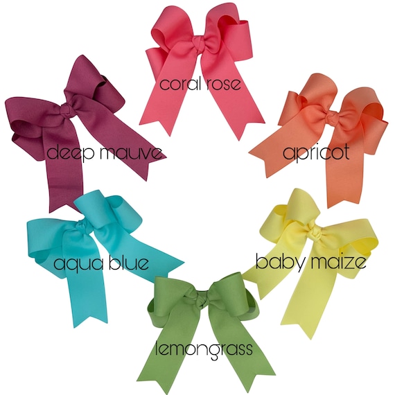 Fall Colors Hair Bow With Long Tails Etsy