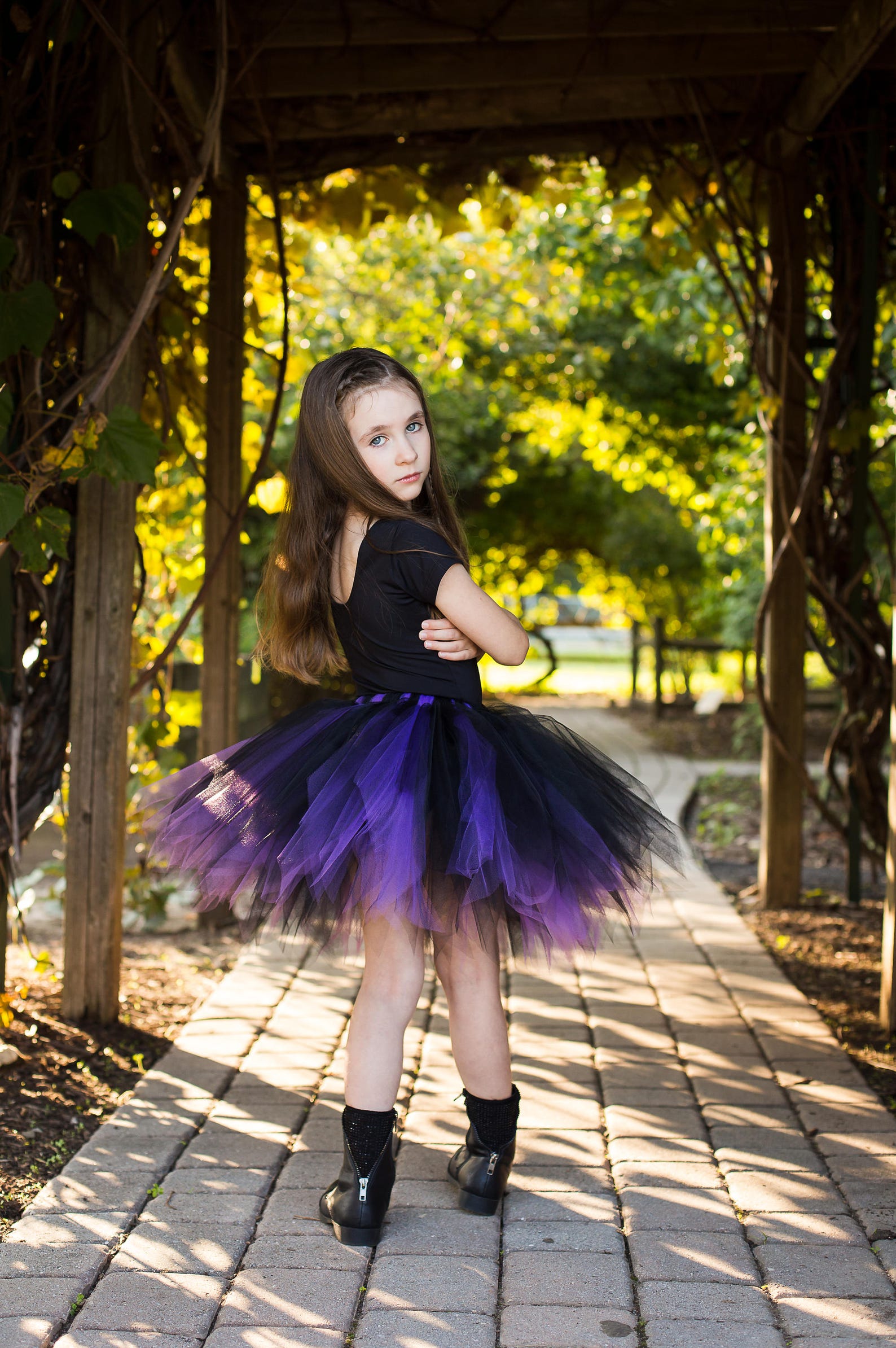 Witch Tutu Halloween Tutu Baby Girl Purple and Black Tutu Etsy