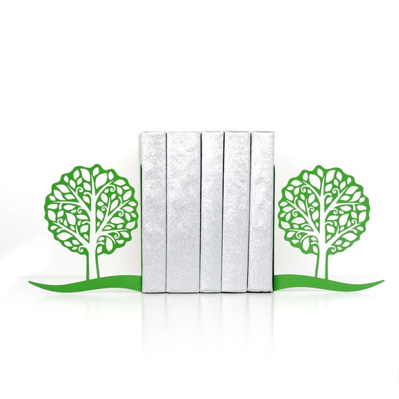 Tree bookends Tree of life Book ends Go green Book shelf Book Etsy