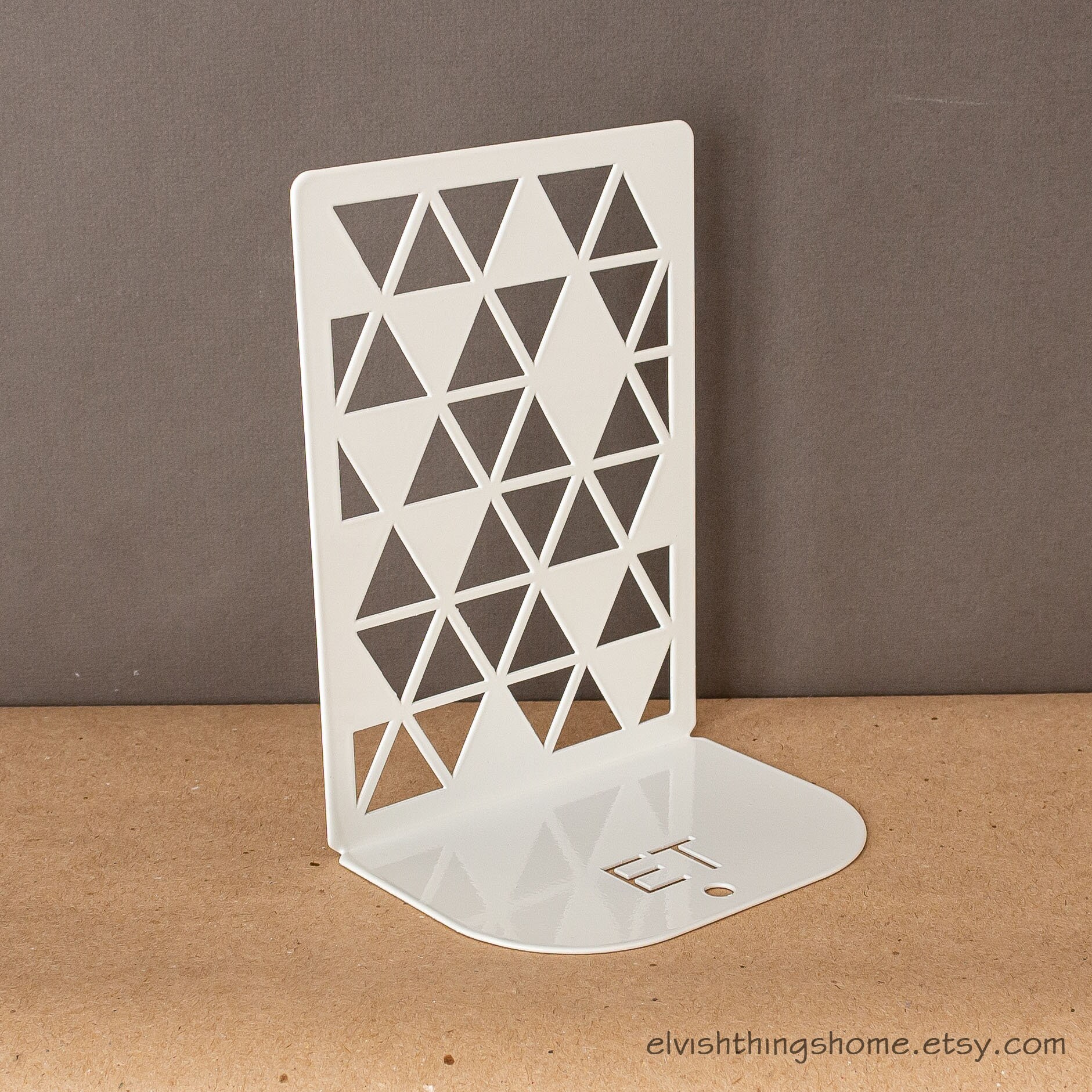 Geometric book end Metal bookend Book ends modern Office decor Etsy