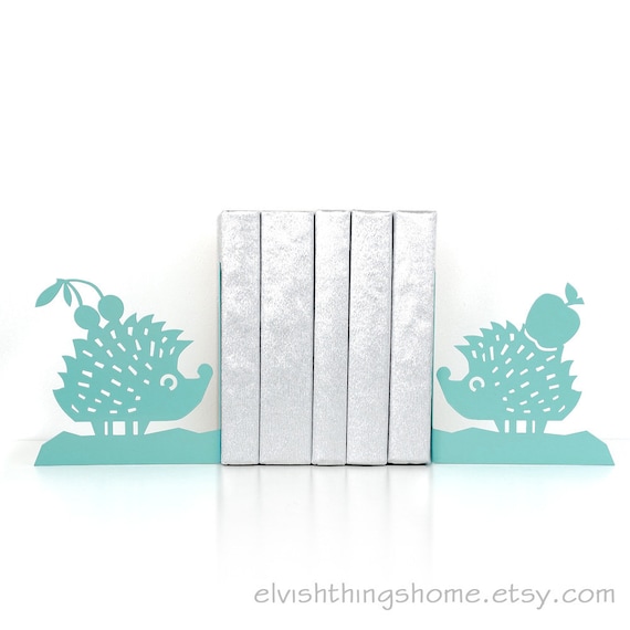 Hedgehog bookends Woodland nursery decor Baby boy nursery Book Etsy